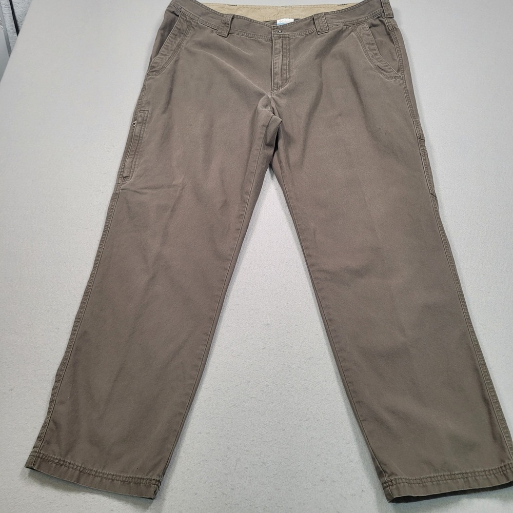 Columbia Omni-Shield Regular Fit Brown Cotton Cargo Pants 40x30 Mens Outdoor